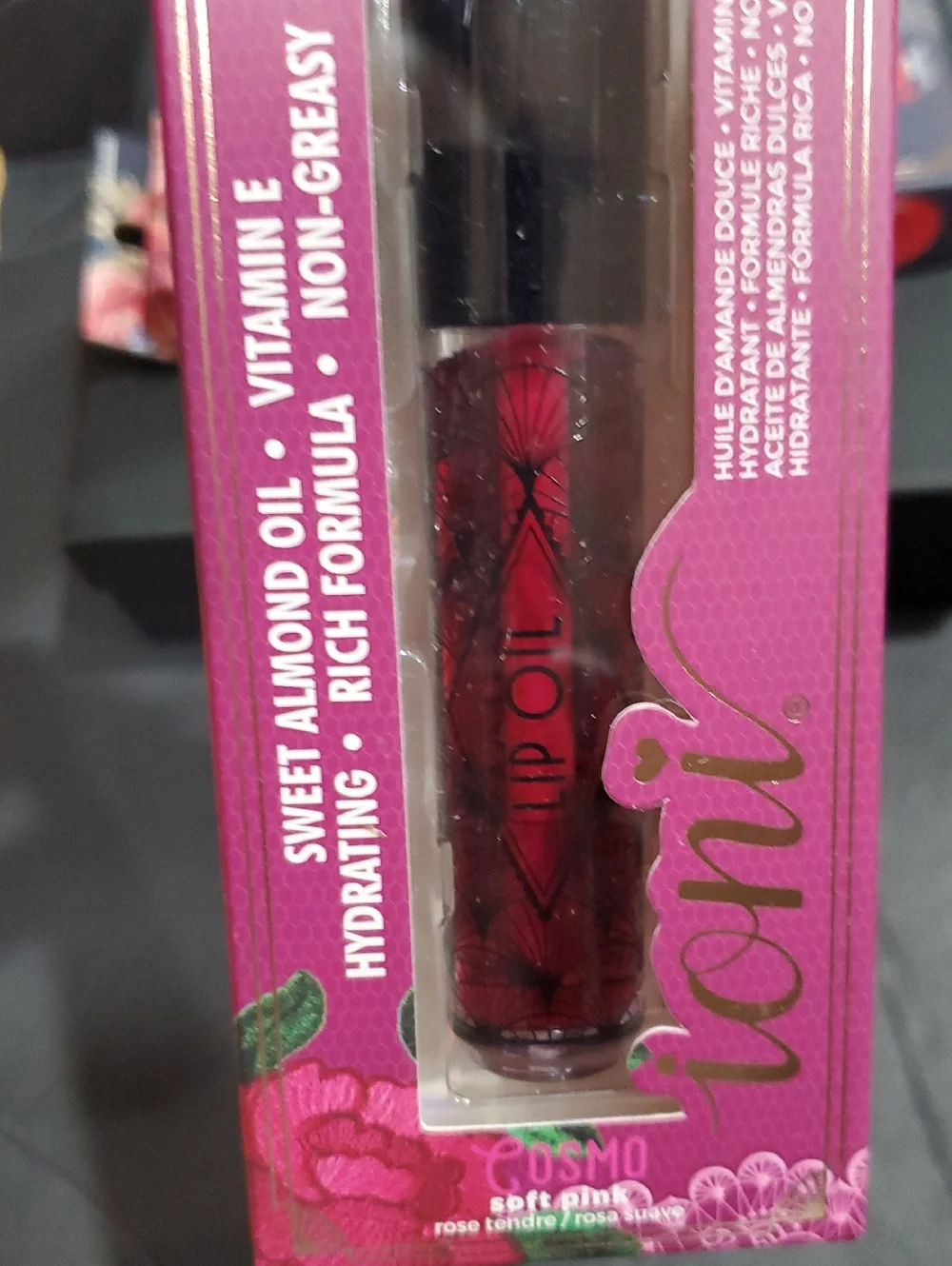 2pack‎ veil of allure sweet almond oil daiquiri red and cosmo soft pink lip oils